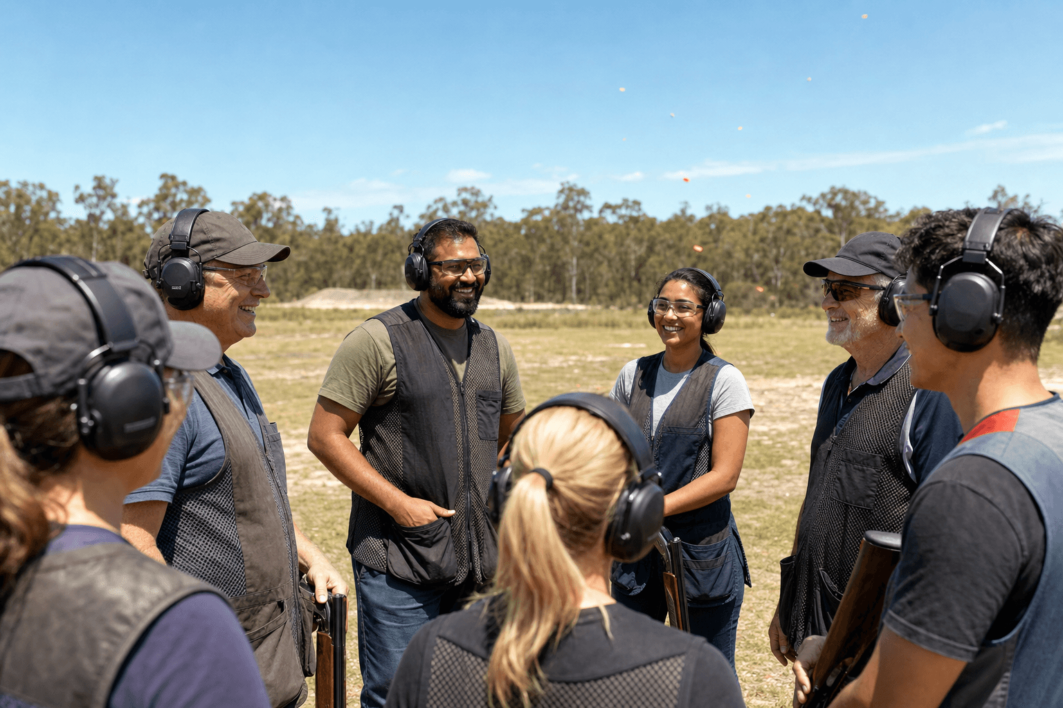 SSHA members on a club day at the outdoor range